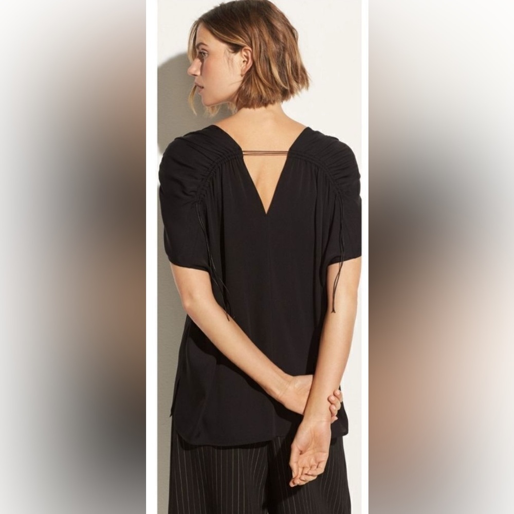 Vince Black Stretch Silk Too XS